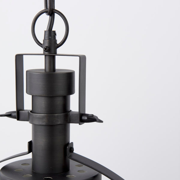 Mercana Leighton Pendant Light - Striking Spherical Design in Antiqued Gold for Modern Farmhouse Glamour Black Metal | Glass Globe 65463