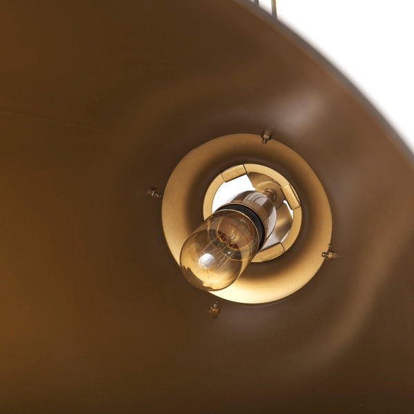 Mercana Fenton Pendant Light – Stylish Modern Farmhouse Design with Conical Shade for Elegant Illumination Black Shade | Gold Metal 65465