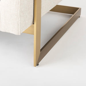 Mercana Rupert Luxe Modern Club Chair with Plush Comfort and Eye-Catching Metallic Frame for Stylish Spaces 67929