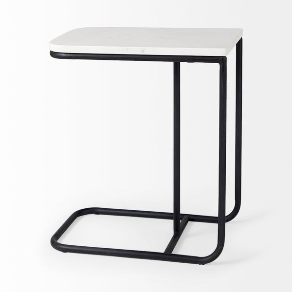 Mercana Kyra C-Shaped End Table with Sleek Design, Premium Materials, and Versatile Functionality for Modern Living 69212