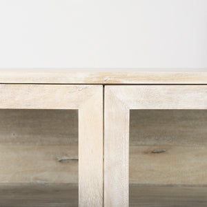 Mercana Arelius Accent Cabinet with Glass Doors & Removable Shelf – Stylish Storage for Any Space White Wood | Gold Metal 69292