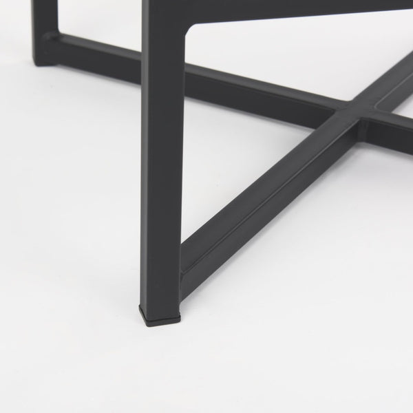 Mercana Frodo Contemporary Counter Stool with Plush Seat and Sturdy Iron Frame for Kitchen and Home Bars Gray Fabric | Black Iron | Counter 69574