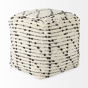 Mercana Aarohi Handcrafted 16-Inch Cube Pouf - Stylish Accent for Living Spaces, Versatile and Cozy Decor 69505
