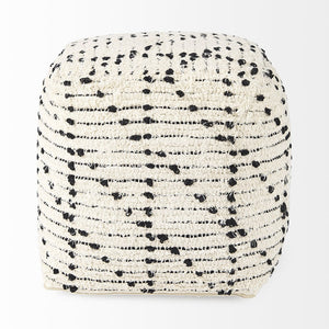 Mercana Aarohi Handcrafted 16-Inch Cube Pouf - Stylish Accent for Living Spaces, Versatile and Cozy Decor 69505