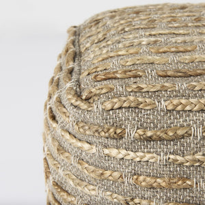 Mercana Binita Versatile Textured Pouf for Living Spaces - Stylish Seating, Footrest, or Casual Table 69509