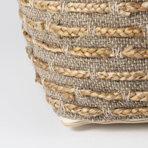 Mercana Binita Versatile Textured Pouf for Living Spaces - Stylish Seating, Footrest, or Casual Table 69509