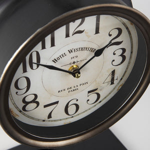 Mercana Taxz Rustic Industrial Metal Hanging Table Clock – Modern Farmhouse Décor with Easy Readability 63025