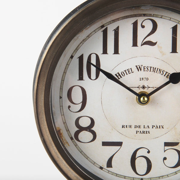 Mercana Taxz Rustic Industrial Metal Hanging Table Clock – Modern Farmhouse Décor with Easy Readability 63025