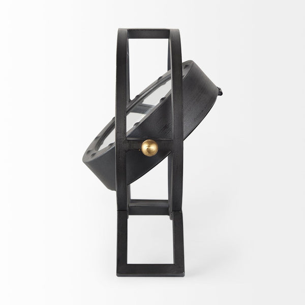 Mercana Gaston Industrial Circular Table Clock – Vintage Charm with Modern Simplicity for Any Space 68083