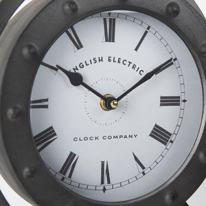 Mercana Gaston Industrial Circular Table Clock – Vintage Charm with Modern Simplicity for Any Space 68083