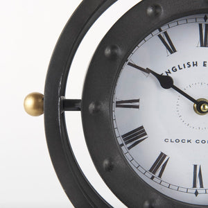 Mercana Gaston Industrial Circular Table Clock – Vintage Charm with Modern Simplicity for Any Space 68083