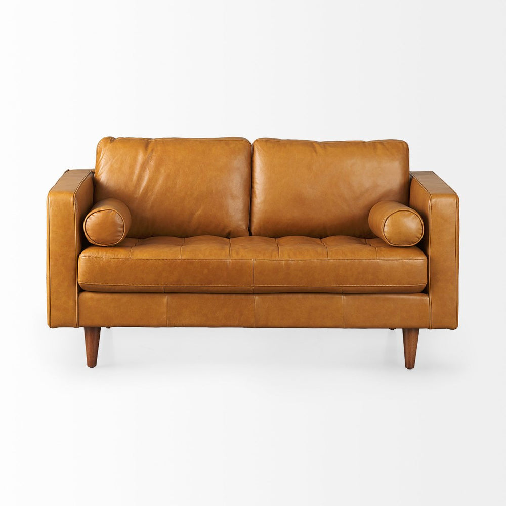 Mercana Svend Mid-Century Modern Love Seat Sofa with Plush Cushions and Timeless Elegance for Your Home 69638