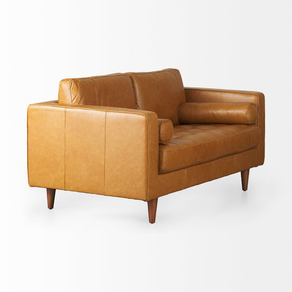 Mercana Svend Mid-Century Modern Love Seat Sofa with Plush Cushions and Timeless Elegance for Your Home 69638