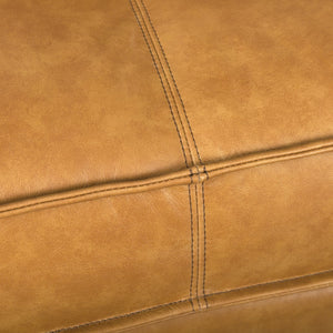 Mercana D'Arcy Mid-Century Modern Sectional Sofa - Luxurious Top-Grain Leather with Stylish Metal Legs Tan Leather | Right Chaise 69646-AB