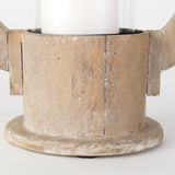 Mercana Zain I Small Brown Wooden Vintage Inspired Candle Holder Lantern 68637