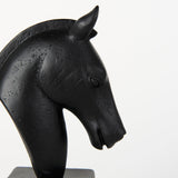 Mercana Hidalgo (Set of 2) 14L x 3W Black Majestic Horse Bookends 68931