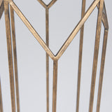 Mercana Ivy Large Gold Metal Geometric Cage Candle Holder Lantern 68976