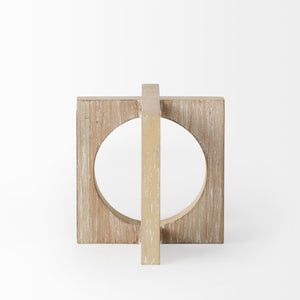 Mercana Cambie Light Brown Decorative Object - Modern Geometric Accent for Shelves, Mantels & Entry Tables 69663