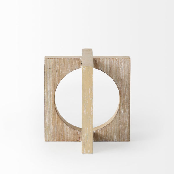 Mercana Cambie Light Brown Decorative Object - Modern Geometric Accent for Shelves, Mantels & Entry Tables 69663