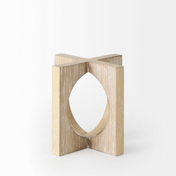 Mercana Cambie Light Brown Decorative Object - Modern Geometric Accent for Shelves, Mantels & Entry Tables 69663