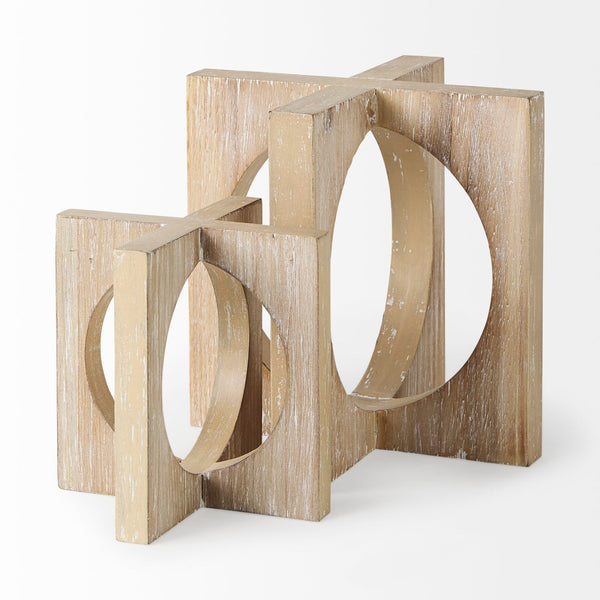 Mercana Cambie Light Brown Decorative Object - Modern Geometric Accent for Shelves, Mantels & Entry Tables 69663