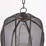 Mercana Jutland Set of Three Black Metal Bird Cage Candle Holder Lanterns  53275