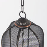 Mercana Jutland Set of Three Black Metal Bird Cage Candle Holder Lanterns  53275