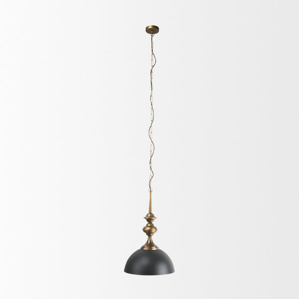 Mercana Willson Vintage-Inspired Domed Pendant Light - Stylish Metallic Fixture for Modern and Rustic Spaces 69676