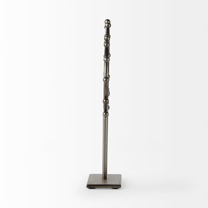 Mercana Elio Industrial-Style Decorative Hoop with Studded Rim for Modern Home Accents and Displays Gunmetal Gray Metal | 15 H 69679