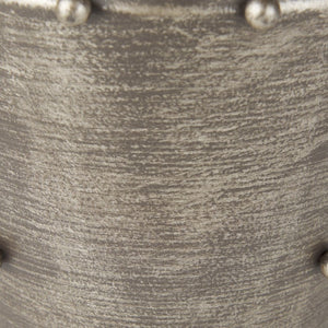 Mercana Elio Small Sculptural Metal Vase with Champagne Finish and Decorative Studs for Modern Spaces 69685