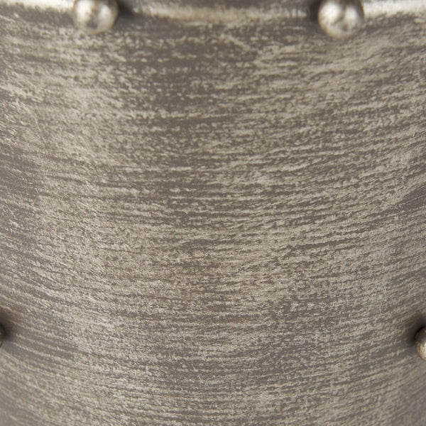 Mercana Elio Small Sculptural Metal Vase with Champagne Finish and Decorative Studs for Modern Spaces 69685