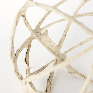 Mercana Kali Decorative Coastal Accent - Small Paper-Wrapped Metal Object for Modern Farmhouse Interiors Beige Metal | 7H 69671