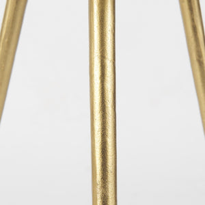 Mercana Vivienne Small Round Side Table: Elegant Marble & Antique Gold Design for Modern Living Spaces White Marble | Gold Metal | 19.0H 69674