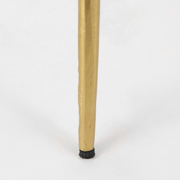 Mercana Vivienne Small Round Side Table: Elegant Marble & Antique Gold Design for Modern Living Spaces White Marble | Gold Metal | 19.0H 69674