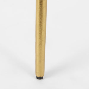 Mercana Vivienne Small Round Side Table: Elegant Marble & Antique Gold Design for Modern Living Spaces White Marble | Gold Metal | 23.0H 69675