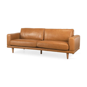 Mercana Cedrick Leather Sofa - Elegant Contemporary Design with Plush Comfort for Timeless Living Spaces 69695