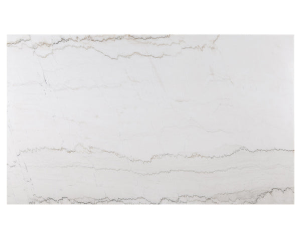 English Elm 1pc Faux Marble Rectangular Dining Table with Glossy Top and Black Trestle Wood Base, Modern Centerpiece White 76 L x 46 W x 18 H B011P196941