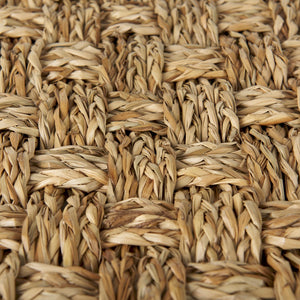 Mercana Adele Handwoven Square Pouf: Natural Texture & Versatile Seating for Stylish Home Decor Spaces 69605