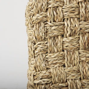 Mercana Adele Handwoven Square Pouf: Natural Texture & Versatile Seating for Stylish Home Decor Spaces 69605