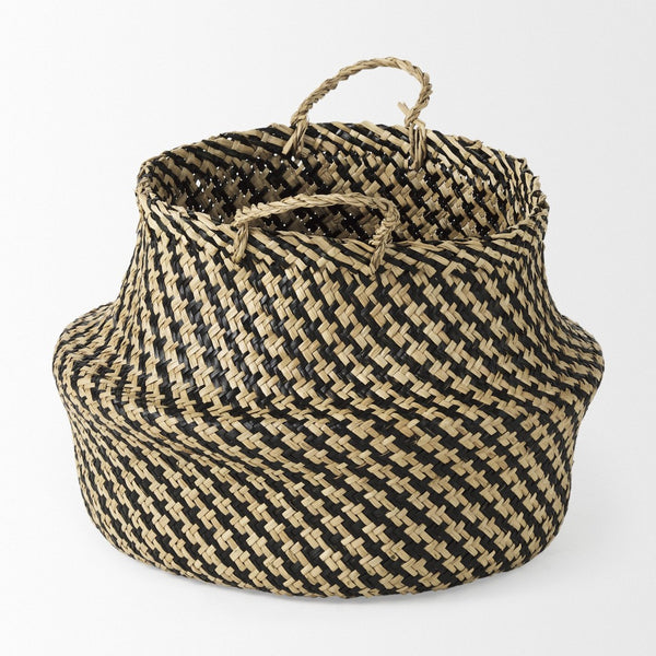 Mercana Gaia Handwoven Baskets - Coastal-Inspired Storage Solution for Boho & Tropical Decor Enhancements 69607