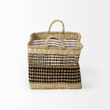 Mercana Nia 18.5L x 13.4W x 14.6H Set of 2 Light Brown Seagrass Rectangular Basket with Handles  69610