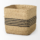 Mercana Cullen 15.7L x 15.7W x 15.7H (Set of 3) Grey Twisted Seagrass Square Basket   69612