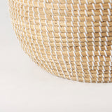 Mercana Olivia 15.7L x 15.7W x 17.3H Set of 3 Beige Seagrass Basket W/Lid and Handles 69613