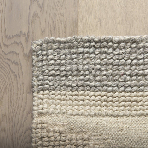 Mercana Emory Hand-Woven Gray Wool Rug - Textured Geometric Design Perfect for Modern and Boho Interiors Diamond Patterned Wool | 8x10 69500