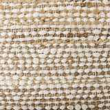 Mercana Ekani 16.0L x 16.0W x 16.0H Cream/Beige Cotton Pouf 69517