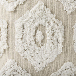 Mercana Ekanta Coastal-Inspired Decorative Pouf - Versatile Cotton Footrest for Elegant Living Spaces 69518