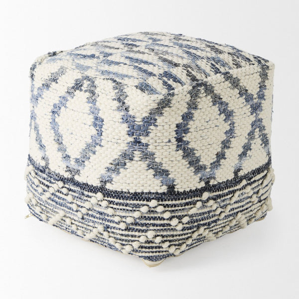 Mercana Eshana Textured Pouf for Versatile Living Spaces – Stylish Accent for Seating, Footrest, or Table 69519