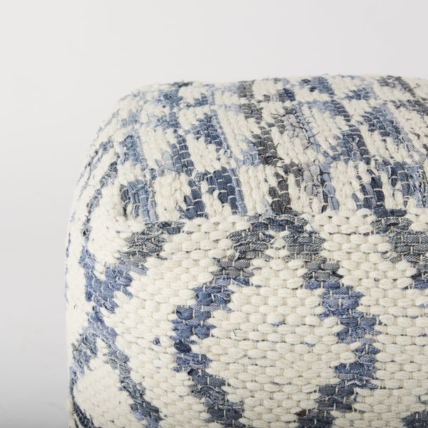Mercana Eshana Textured Pouf for Versatile Living Spaces – Stylish Accent for Seating, Footrest, or Table 69519