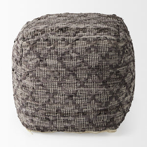 Mercana Falguni Versatile Textured Pouf for Stylish Seating, Footrest, and Casual Tabletop Decor Options 69521