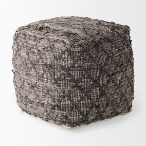 Mercana Falguni Versatile Textured Pouf for Stylish Seating, Footrest, and Casual Tabletop Decor Options 69521